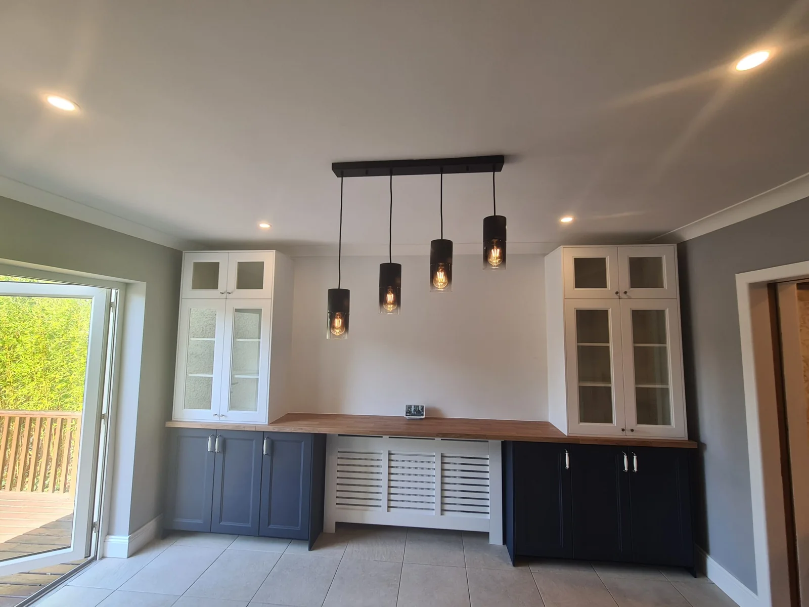 Kitchen and dining space in the Dublin 18 renovation