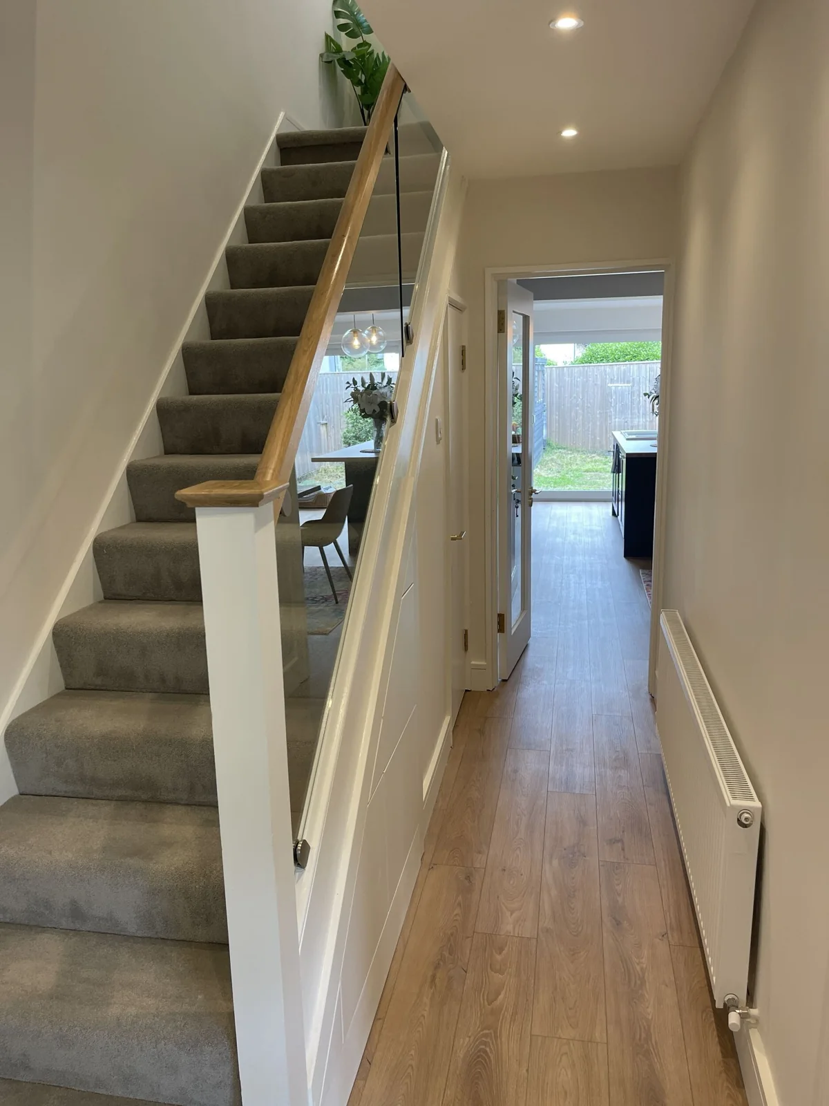 Renovated entrance hall and staircase in Mount Merrion